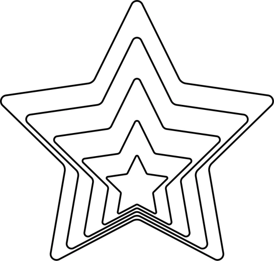 Emporte-pièces Orion pour biscuits, étoile, 1,5–7,5 cm - 5 pièces