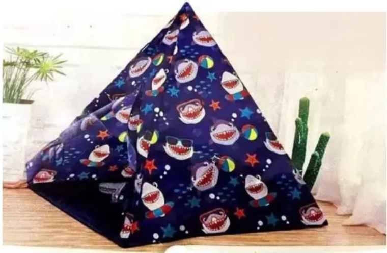 Tente tipi pour enfants avec motif requins 150 × 150 × 125 cm
