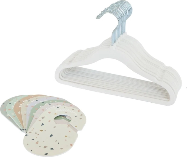 3 Sprouts ensemble de cintres et séparateurs de penderie cream/terrazzo