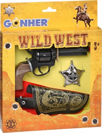 Set de cowboy – revolver avec étui et badge GONHER