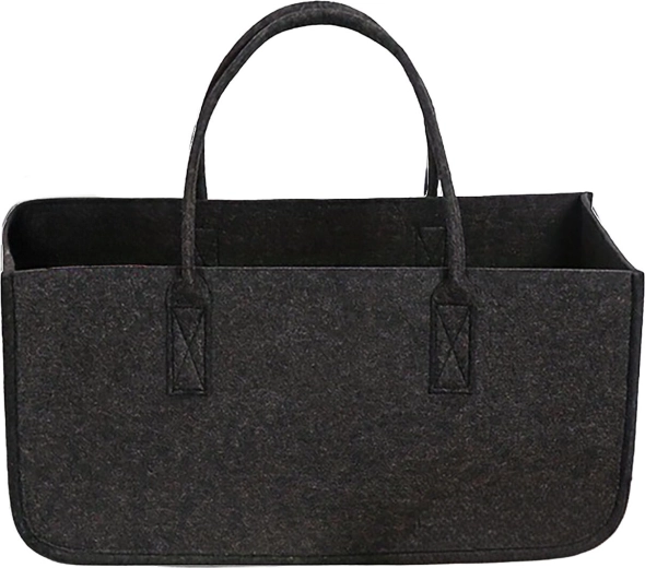 Sac à bois de chauffage en feutre 50 × 25 × 25 cm anthracite