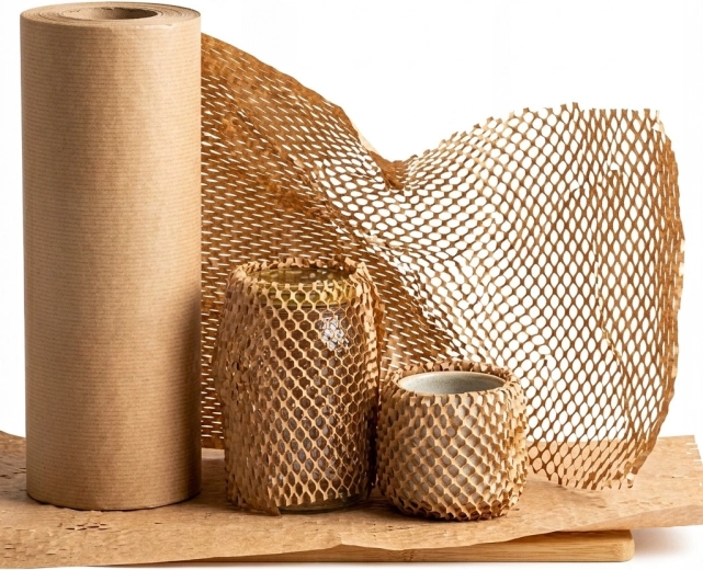 BSTech papier d’emballage kraft en nid d’abeille 50 cm × 100 m