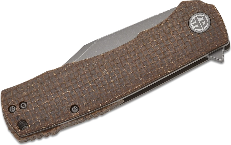 Lame K110 avec Grey Stonewash et forme Clip Point