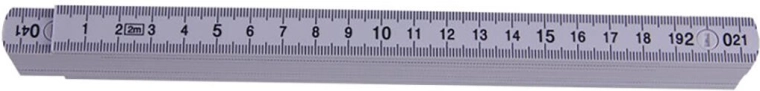 Mètre pliant en plastique blanc de 2 m