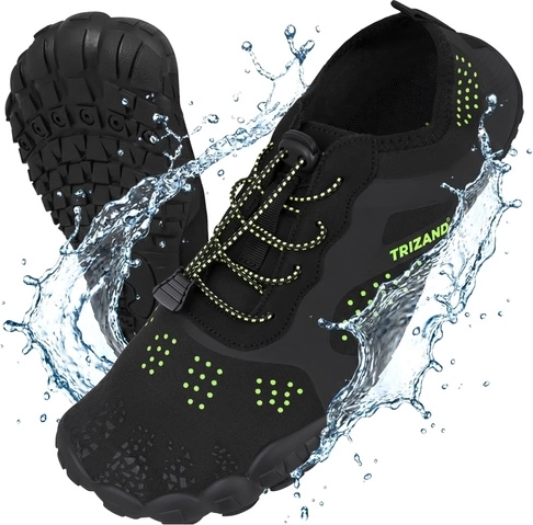 Chaussures d’eau Trizand noires, taille 43, semelle 5 mm