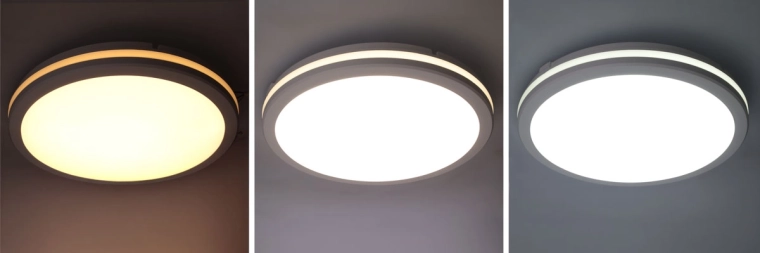 Trois teintes de lumière blanche