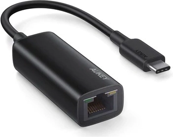 Adaptateur aukey usb‑c vers ethernet gigabit avec voyants led