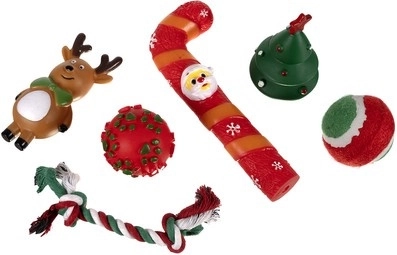 6 jouets de Noël dans un seul emballage cadeau