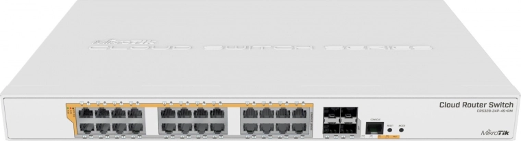 Commutateur 24× Gigabit PoE avec 4× SFP+ MIKROTIK CRS328-24P-4S+RM