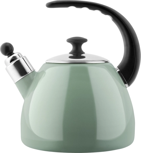 Bouilloire émaillée Balbina cône 2,5 l vert sauge
