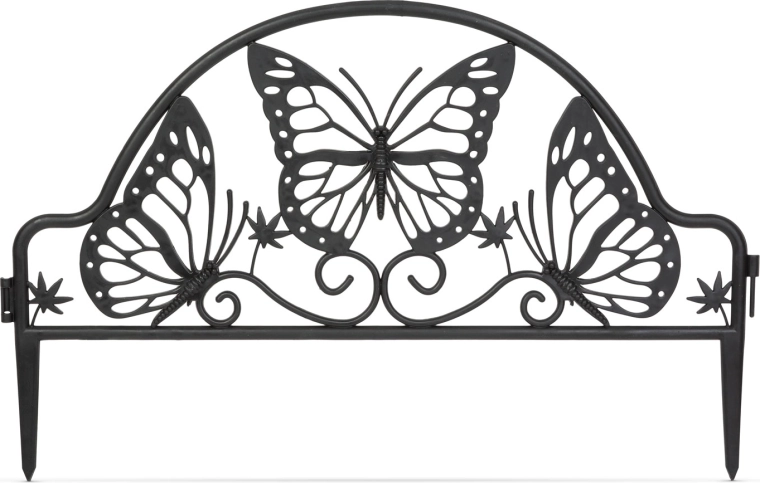 Bordure de jardin en plastique avec motif de papillons