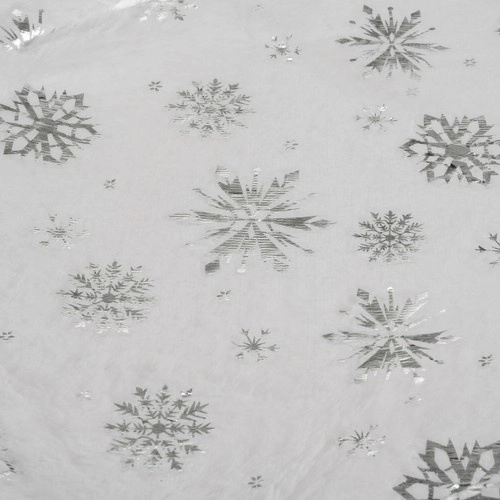 Design hivernal avec des flocons argentés
