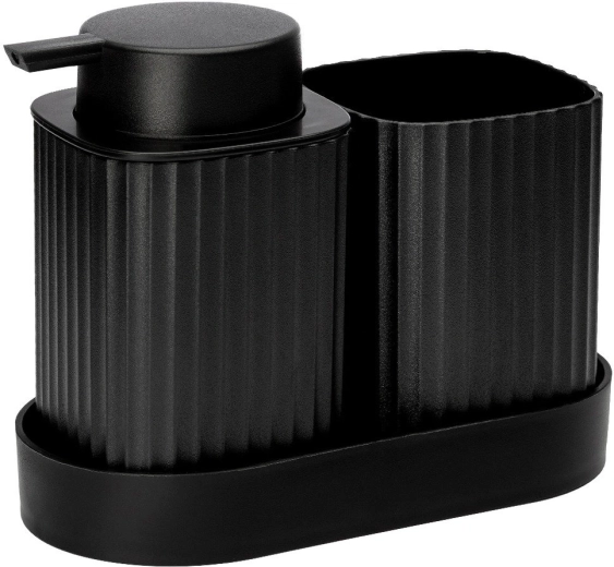 Noir mat et surface nervurée