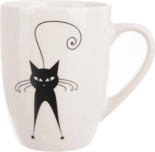 Tasse en porcelaine avec motif chat 370 ml