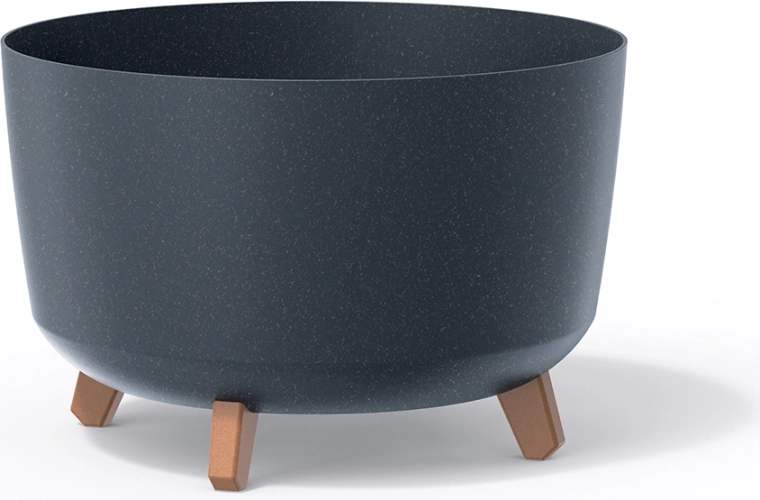 Cache-pot sur pieds Gracia Standard Eco Wood 28,5 cm – anthracite