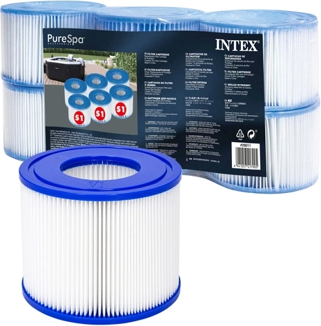 Cartouches filtrantes pour spa INTEX PureSpa type S1 - 6 pièces