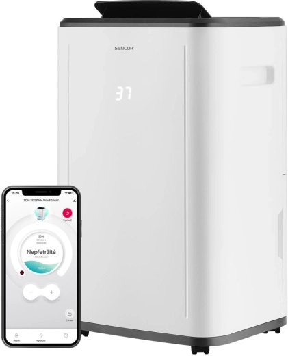 Déshumidificateur d'air mobile intelligent Sencor SDH 2028WH avec Wi-Fi