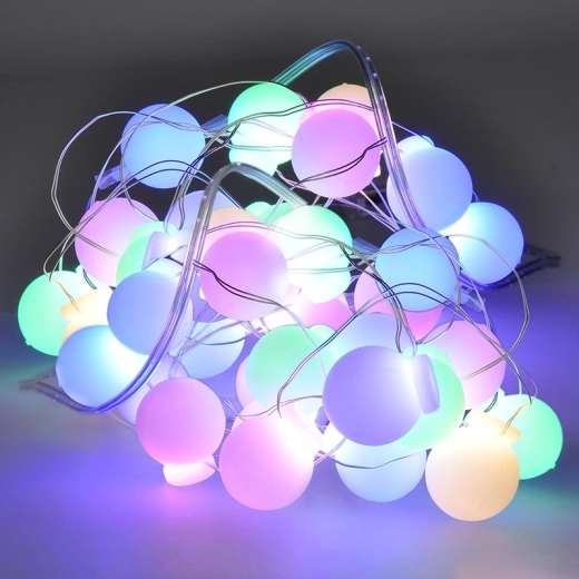 Guirlande de Noël LED Solight avec boules colorées, 40 LED, 4 m, à piles
