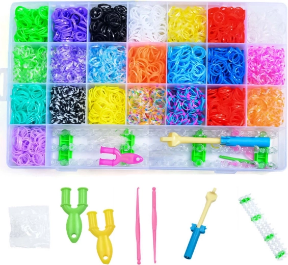 Grand coffret créatif de bracelets en élastiques XXL, 6 700 pièces