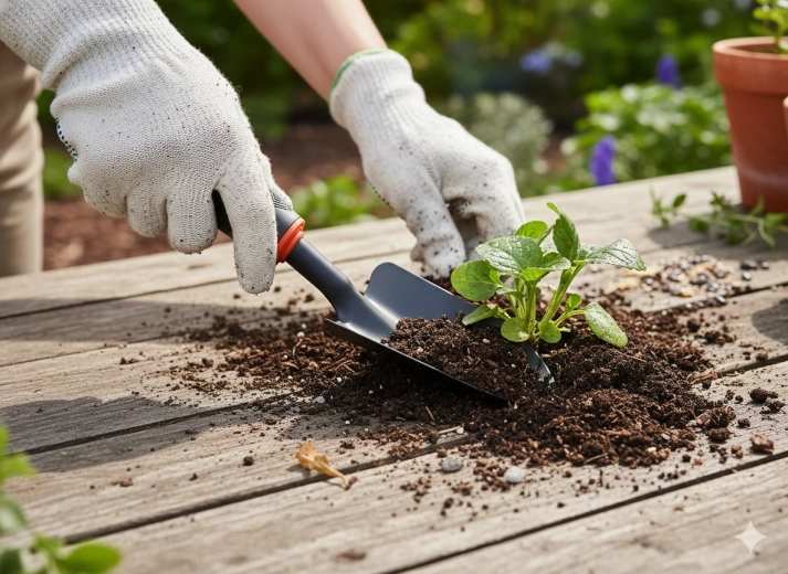 Pratique pour travailler la terre et les plants