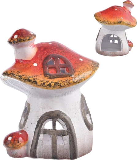 Bougeoir en céramique en forme de champignon 16,5 cm