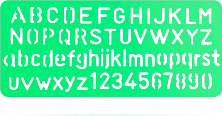 Gabarit avec lettres et chiffres