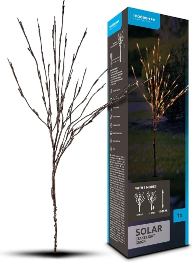 Lampe LED solaire de jardin Modee à piquer 110 cm