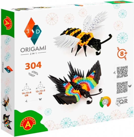 Alexander, Origami 3D - Papillon 2 en 1, abeille