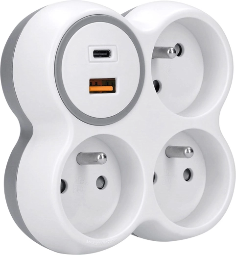 Charge rapide USB : USB-A QC 3.0 et USB-C Power Delivery 20 W