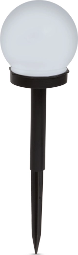 Lampe LED solaire à piquer en forme de boule, lumière blanche froide, Ø 10 cm