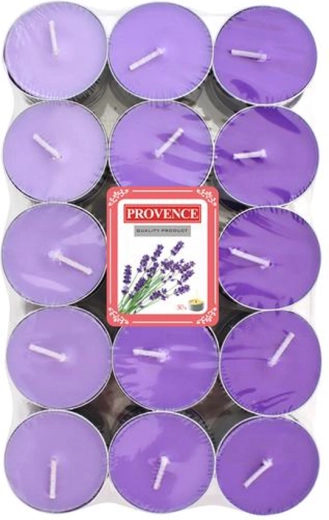 Bougies chauffe-plat parfumées Provence à la lavande, 30 pièces