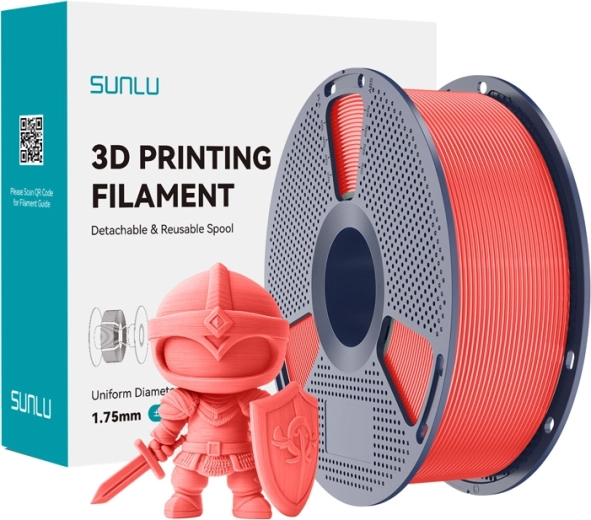 Filament SUNLU PLA+ 1,75 mm – rouge cerise