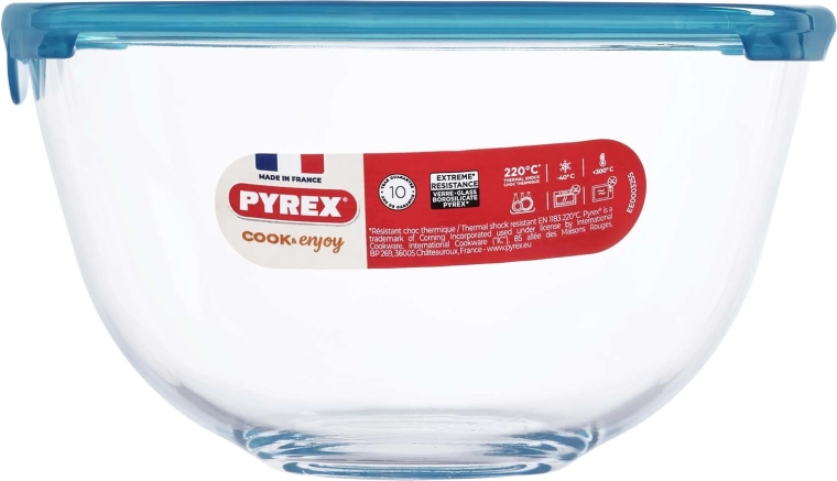 Bol en verre Pyrex avec couvercle, 1 l, 17 cm