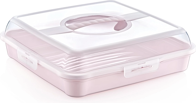 Party-Butler boîte pour gâteau et pâtisseries Nordic Pink 34,5 × 34,5 × 10,5 cm