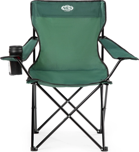 Chaise de camping pliante NILS CAMP, verte