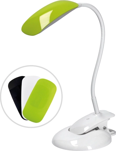 Lampe LED Solight à intensité variable 2 en 1 avec pince et socle, 5 W, 4000 K, avec 3 caches
