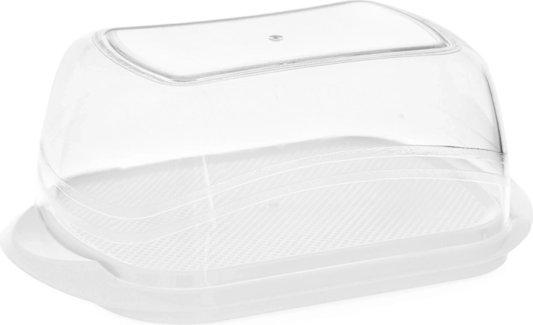 Beurrier en plastique avec couvercle transparent