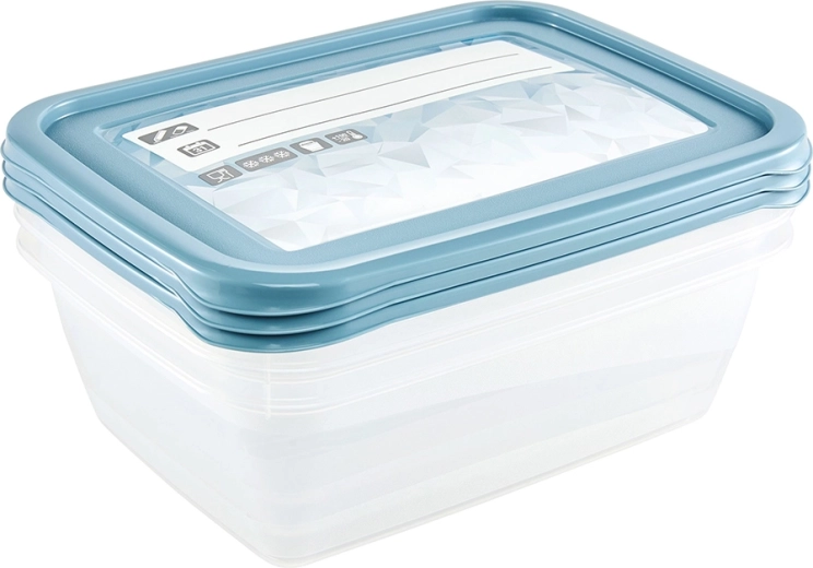 Mia Magic Ice lot de 3 boîtes 1,25 l avec étiquette réinscriptible