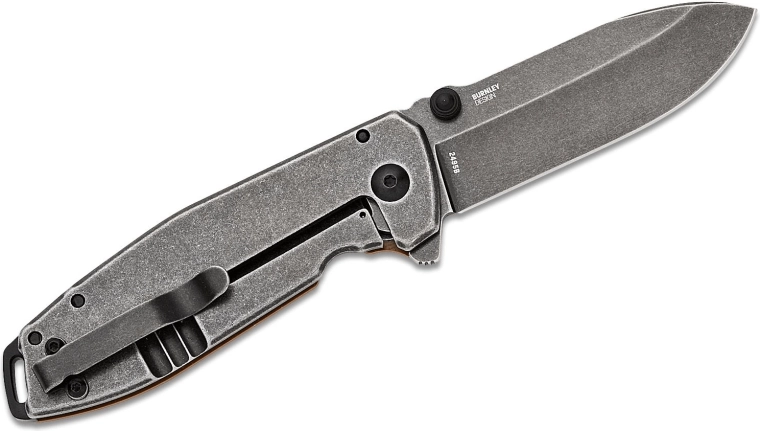 Acier D2 avec finition Black Stonewash