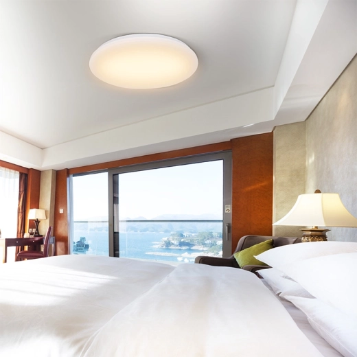 Design rond à profil bas pour l’intérieur