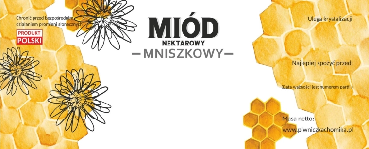 Lot d’étiquettes pour miel – nectar de pissenlit, 154 × 60 mm, 100 pcs