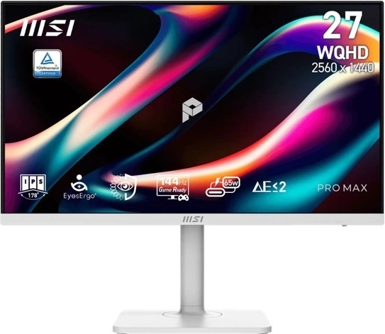 Moniteur MSI Pro Max 271QPHW 27" blanc WQHD 144 Hz
