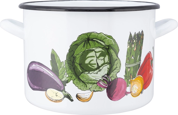 Faitout émaillé 5,8 l avec couvercle 22 cm