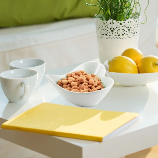 Porcelaine blanche de qualité qui s’accorde avec tout dressage de table