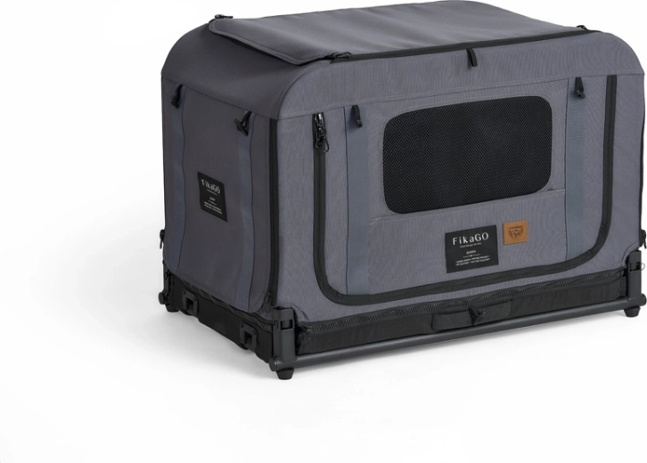 Caisse de transport pliable pour chien Fikago Queen S grise