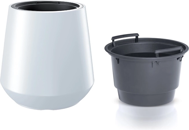 Pot de fleurs avec insert Heos blanc 44 cm