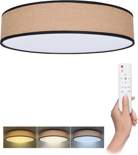 Plafonnier et applique LED Solight Brownie avec télécommande, 48 W, 3360 lm, 40 cm, CCT, à intensité variable
