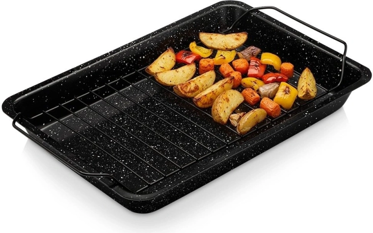 Plat à rôtir Vilde Granitica avec grille 31,5 × 21,5 × 3,5 cm