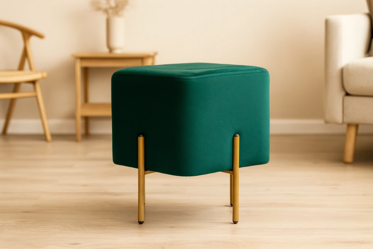 Pieds métalliques dorés à maintien stable