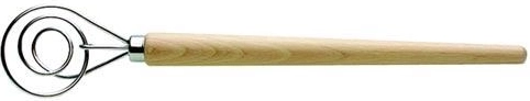 Pétrisseur de pâte en inox avec manche en bois 6 cm